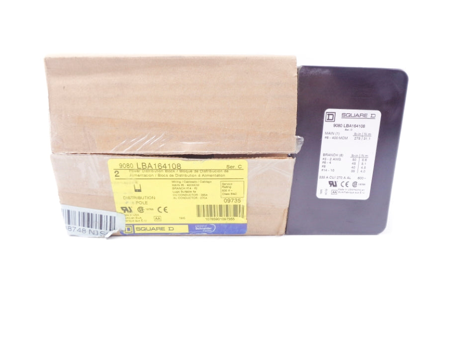 SQUARE D 9080LBA164108 SER. C 600V 335A (PKG OF 2) NSMP