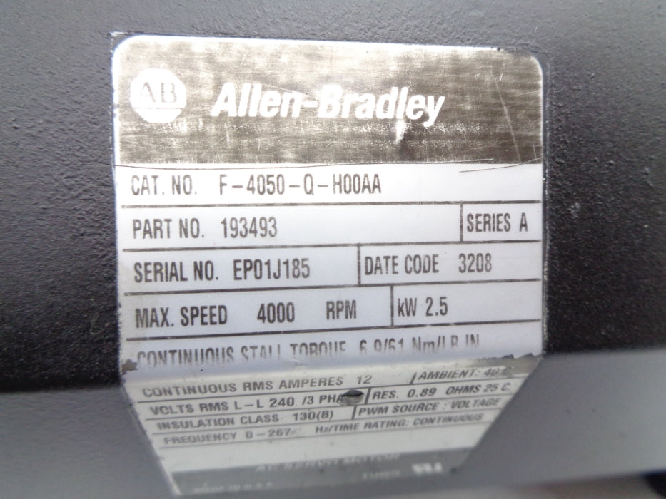 ALLEN BRADLEY F-4050-Q-H00AA SER. A NSNP