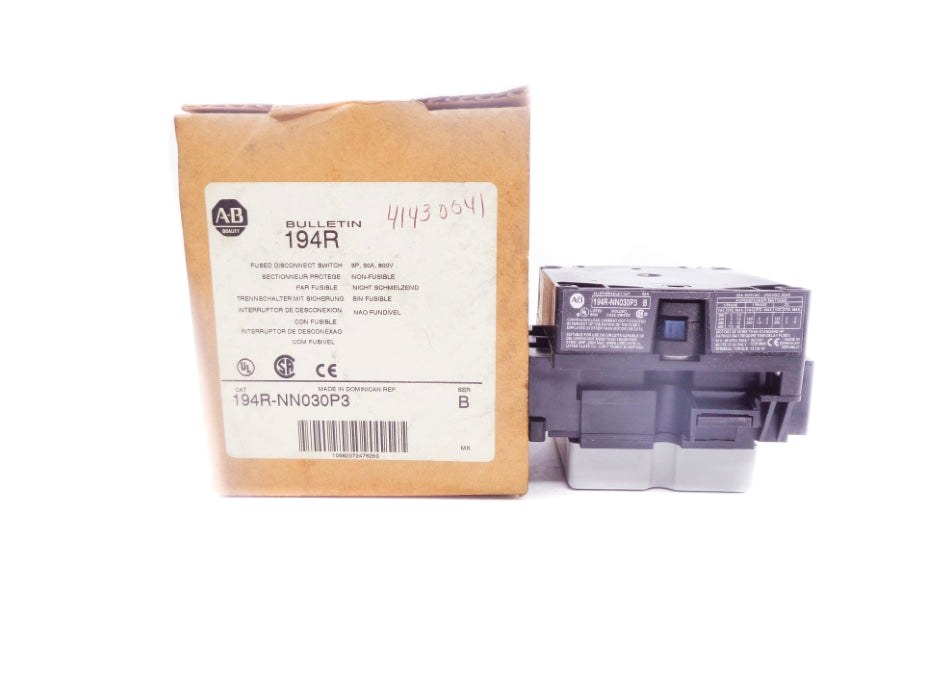 INDUSTRIAL SPARE PART 194R-NN030P3 SER. B 600V 30A (BR/WH) NSMP
