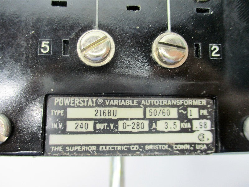 POWERSTAT SUPERIOR ELECTRIC 216BU NSMP