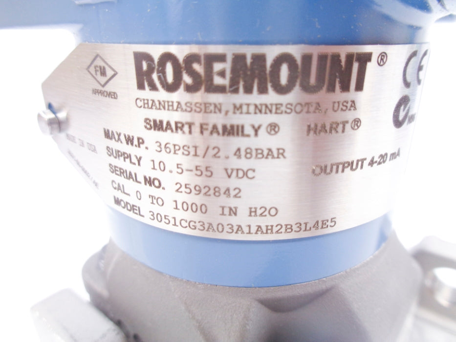 ROSEMOUNT 3051CG3A03A1AH2B3L4E5 36PSI NSMP