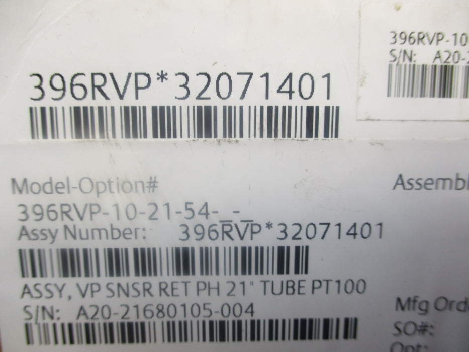 ROSEMOUNT 396RVP-10-21-54 NSMP
