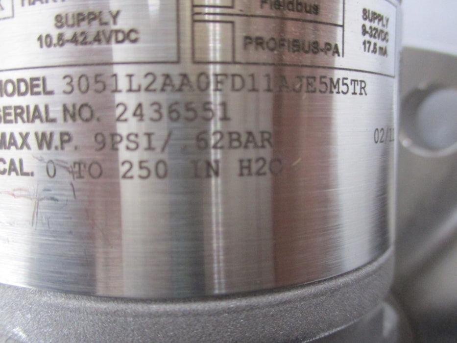 ROSEMOUNT 3051L2AA0FD11AJE5M5TR 9PSI NSMP