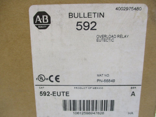 ALLEN BRADLEY 592-EUTE SER. A 120-600VAC (BR/WH) NSMP