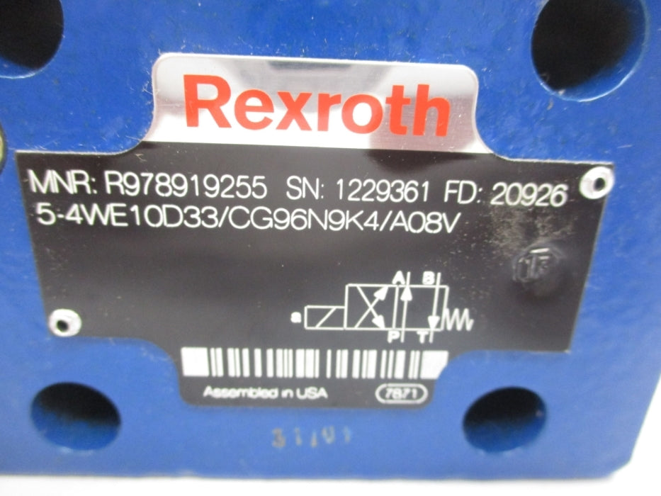 REXROTH 5-4WE10D33/CG96N9K4/A08V R978919255 NSNP