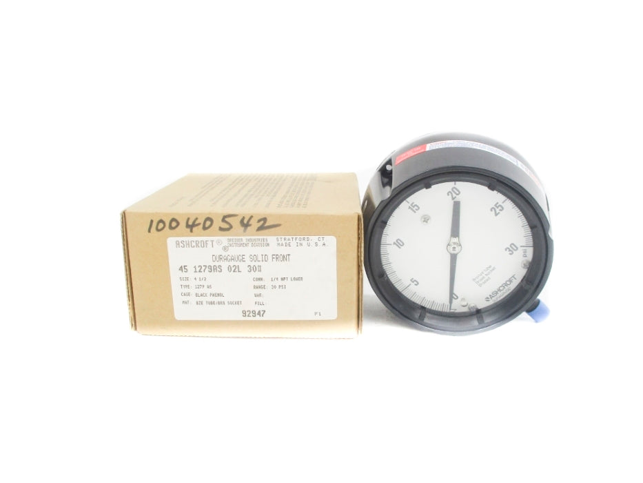 ASHCROFT 451279AS02L30# 0-30PSI NSMP