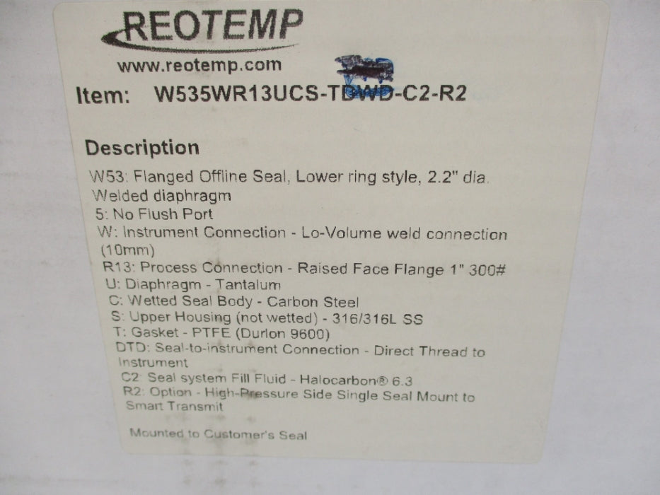 REOTEMP W535WR13UCS-TDWD-C2-R2 NSMP