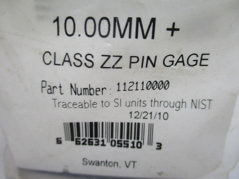 VERMONT GAGE 112110000 NSMP