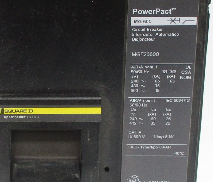 SQUARE D MGF26600 SER. 2 600V 600A NSNP