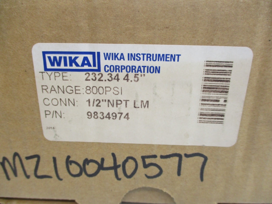 WIKA 232.344.5 9834974 800PSI NSMP