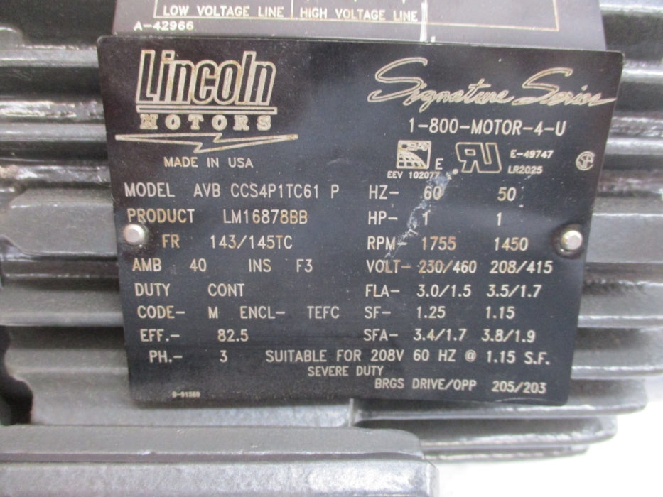 LINCOLN MOTORS CCS4P1TC61 LM16878BB NSMP