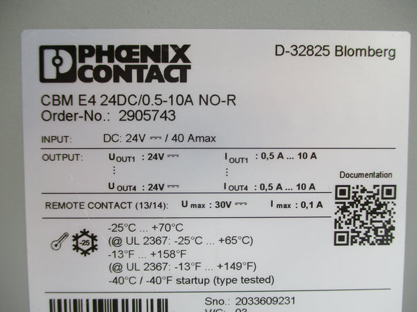 PHOENIX CONTACT CBME424DC/0.5-10ANO-R 24V 0.5-10A NUPI