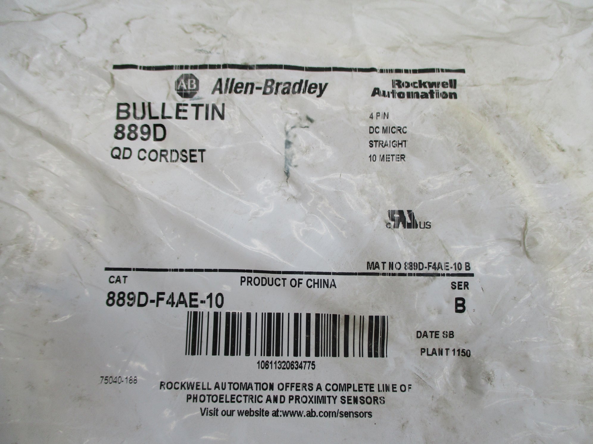 ALLEN BRADLEY 889D-F4AE-10 SER. B NSMP