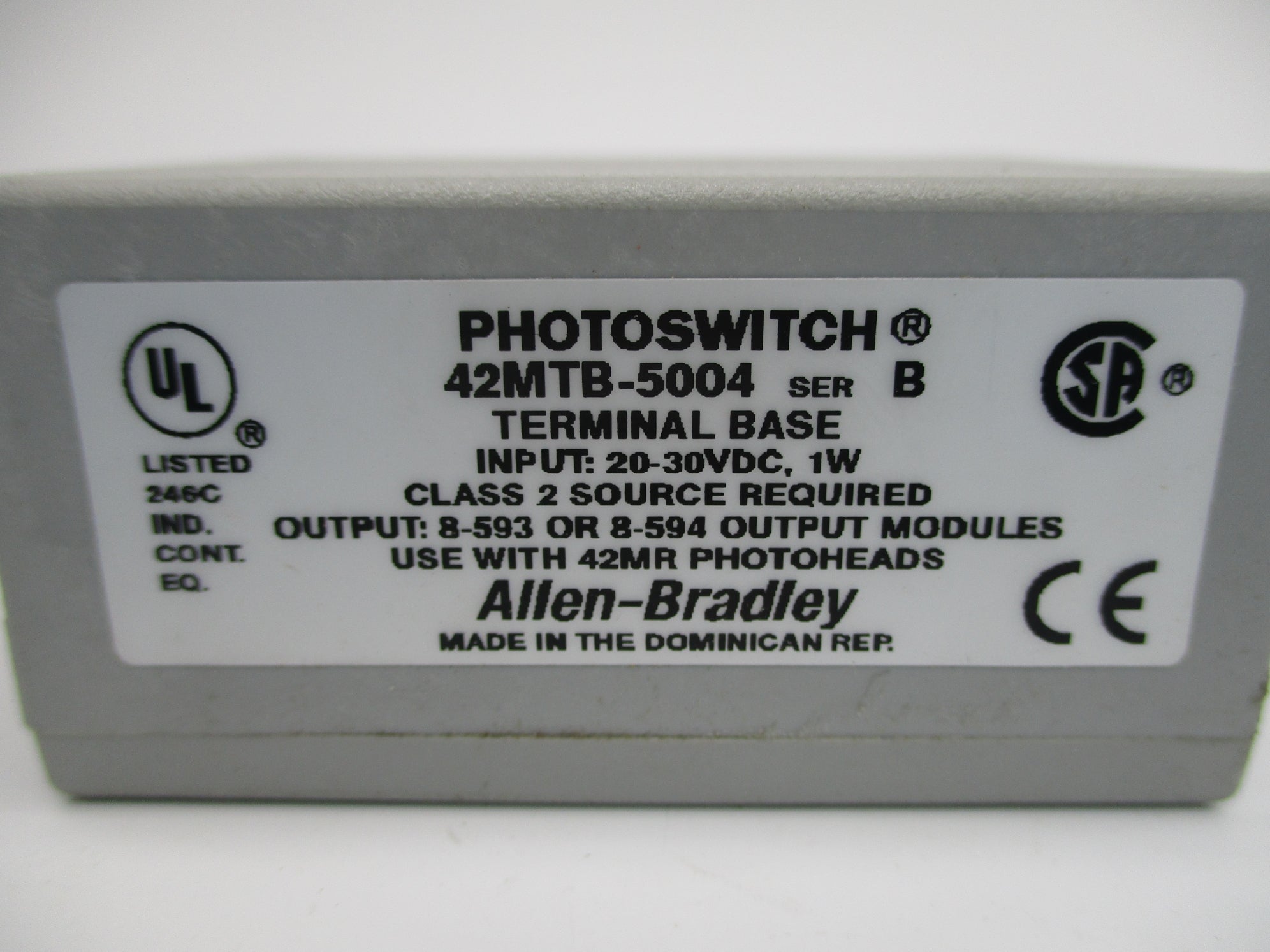 INDUSTRIAL SPARE PART 42MTB-5004 SER. B 20-30VDC UNMP