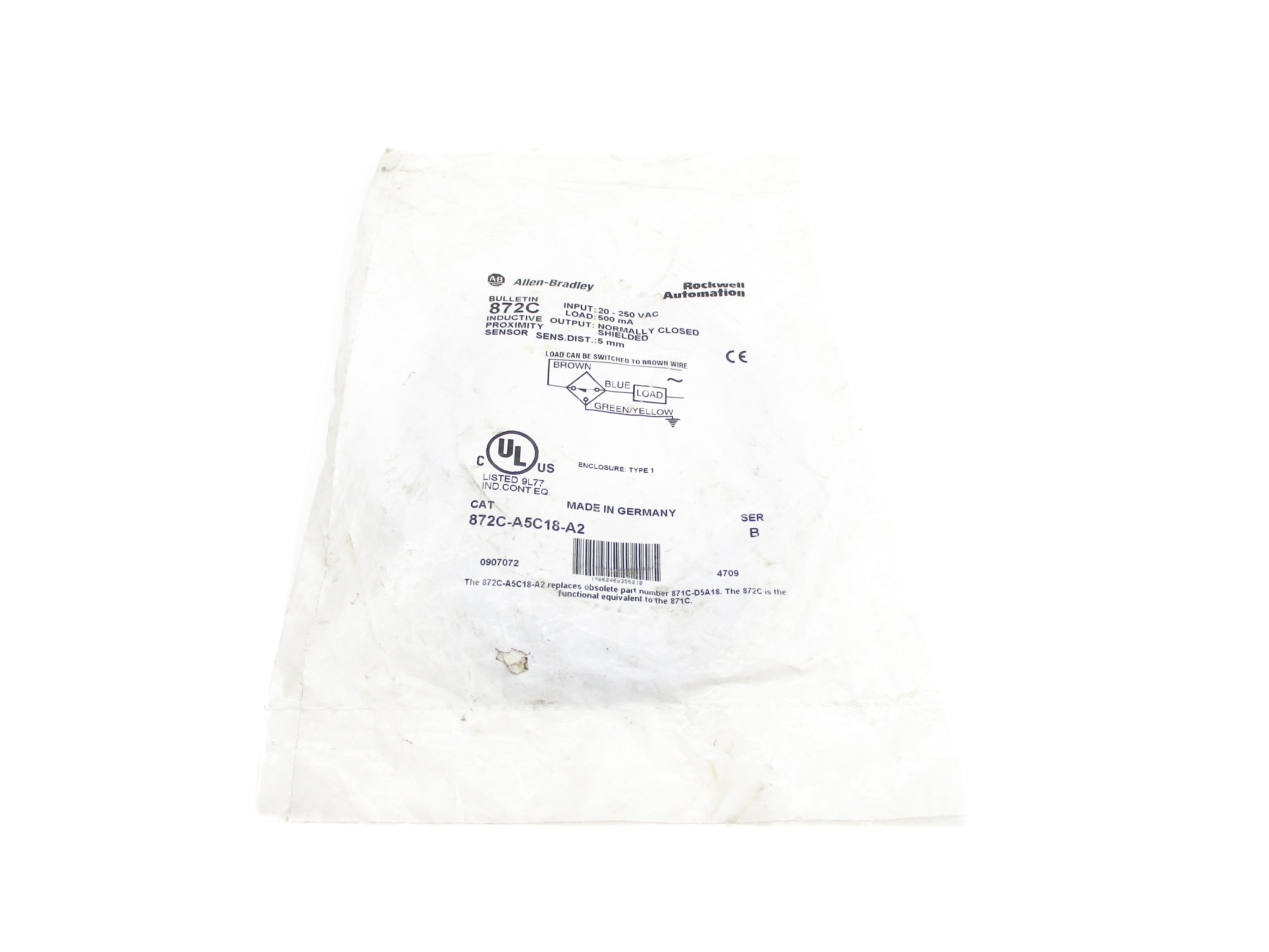 INDUSTRIAL SPARE PART 872C-A5C18-A2 SER. B 20-250VAC NSMP