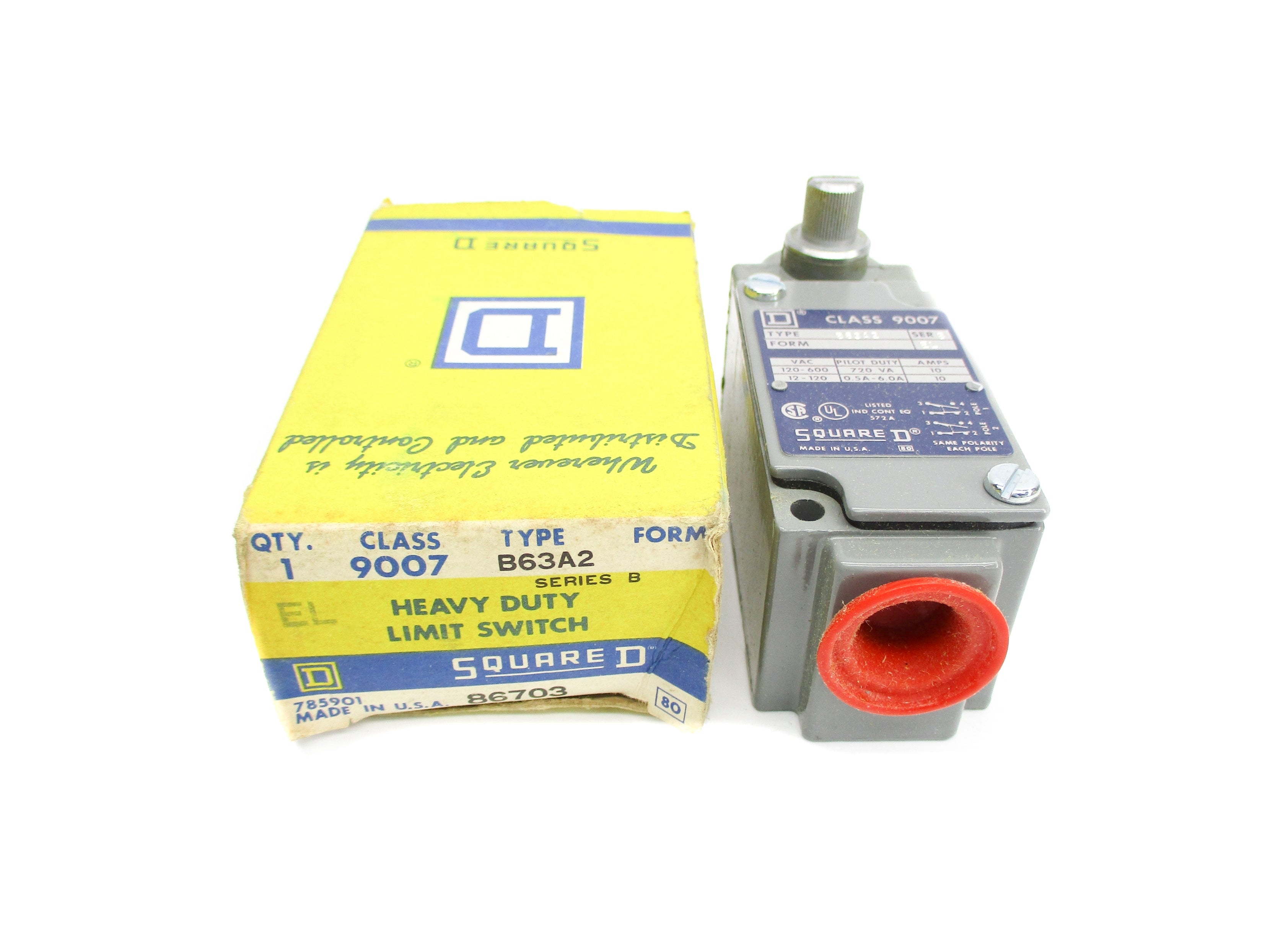 SQUARE D 9007B63A2 SER. B 120-600VAC 10A NSMP
