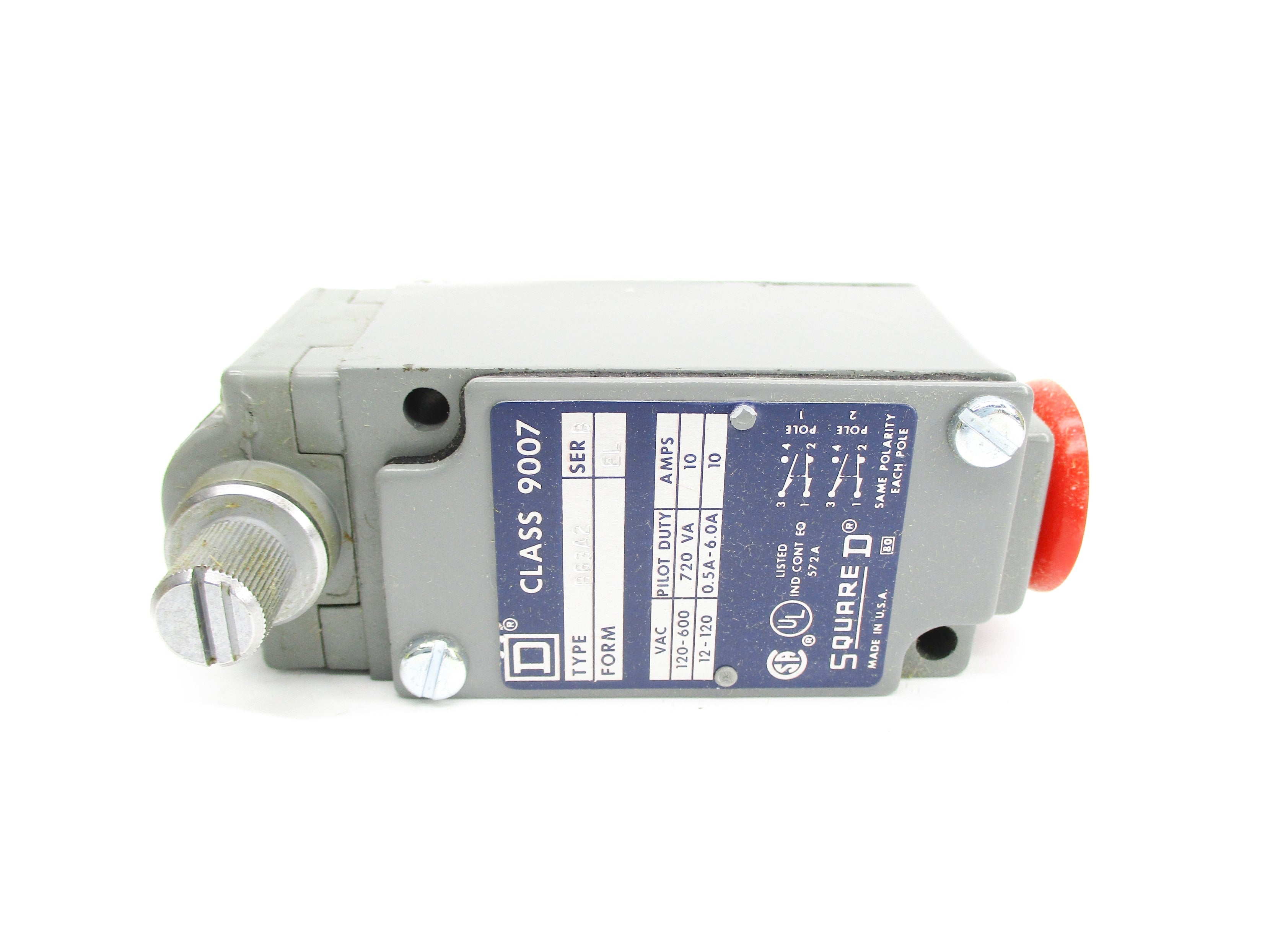 SQUARE D 9007B63A2 SER. B 120-600VAC 10A NSMP