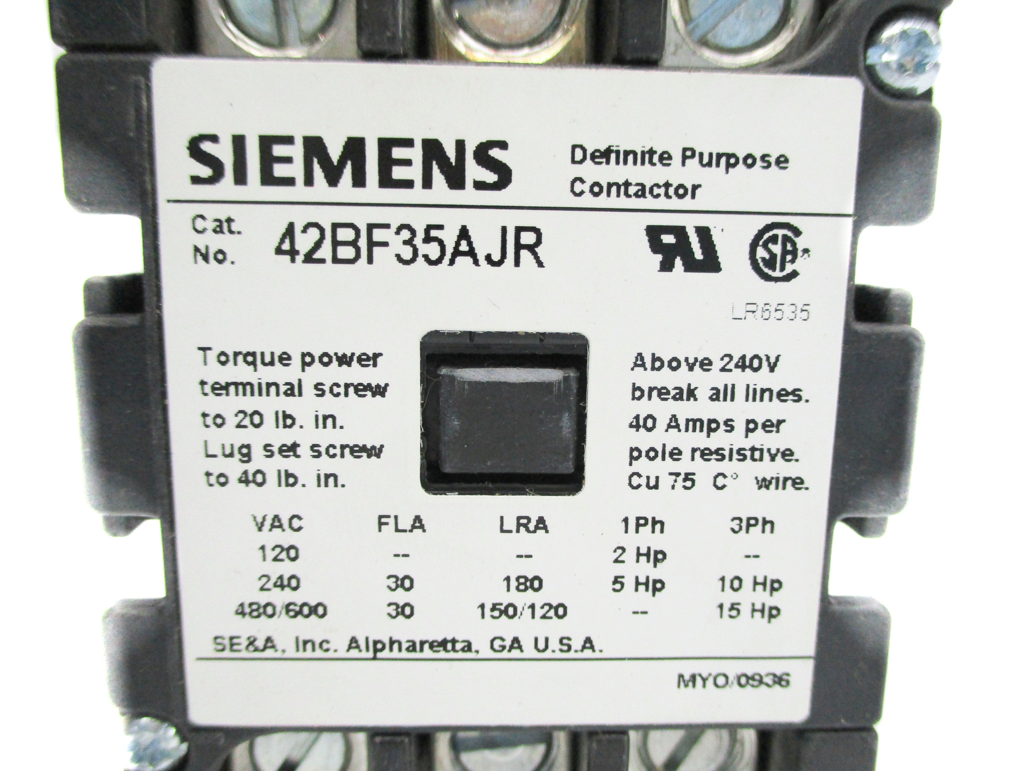 SIEMENS 42BF35AJR 24V UNMP