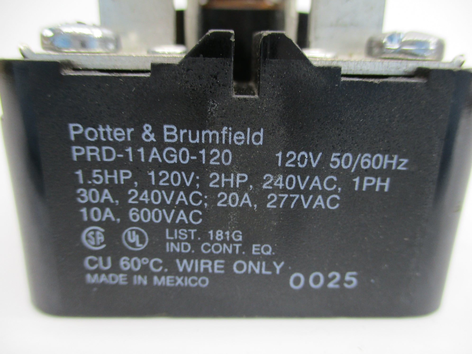 POTTER & BRUMFIELD PRD-11AG0-120 120V 30A UNMP