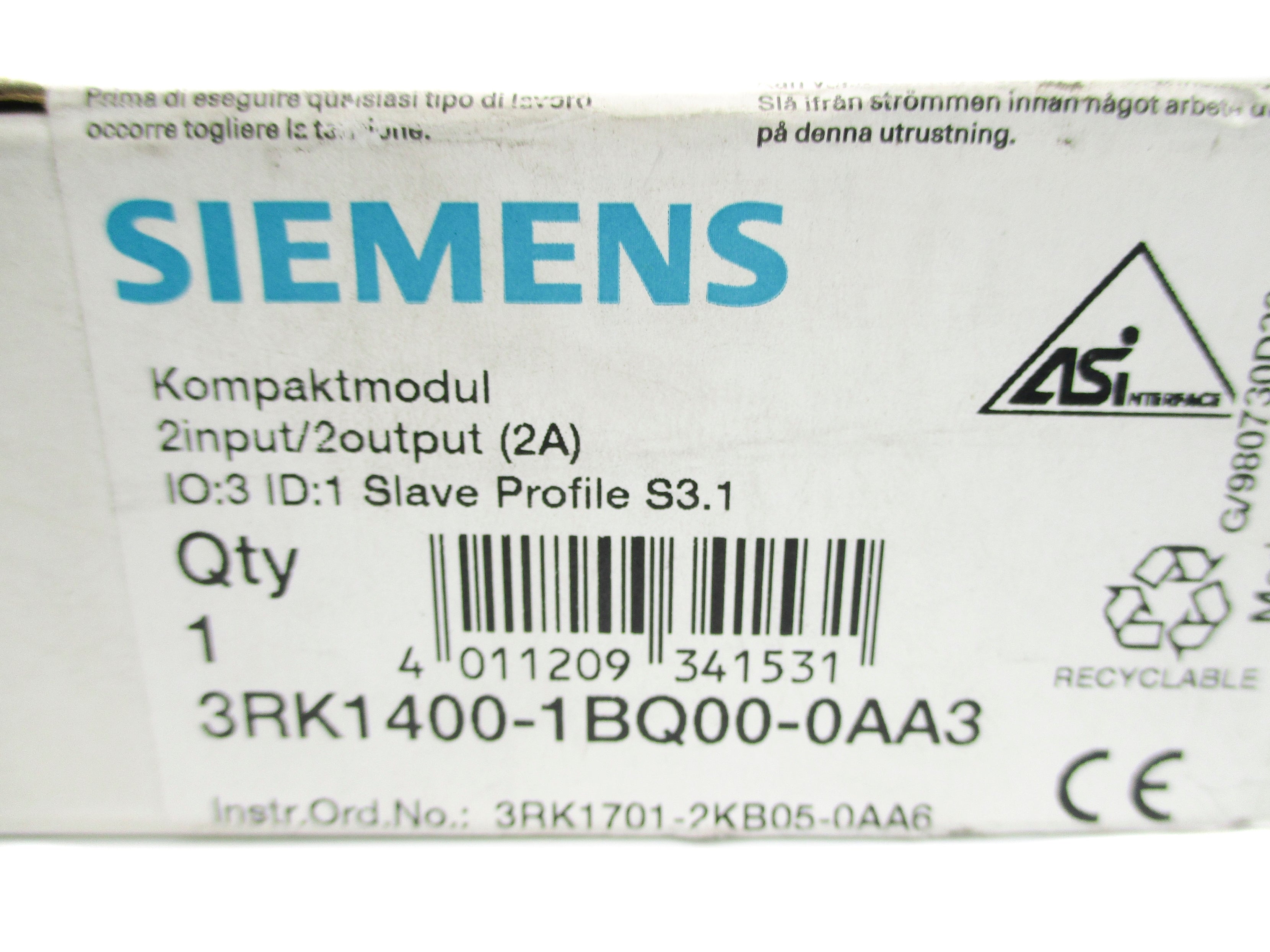 SIEMENS 3RK1400-1BQ00-0AA3 NSMP