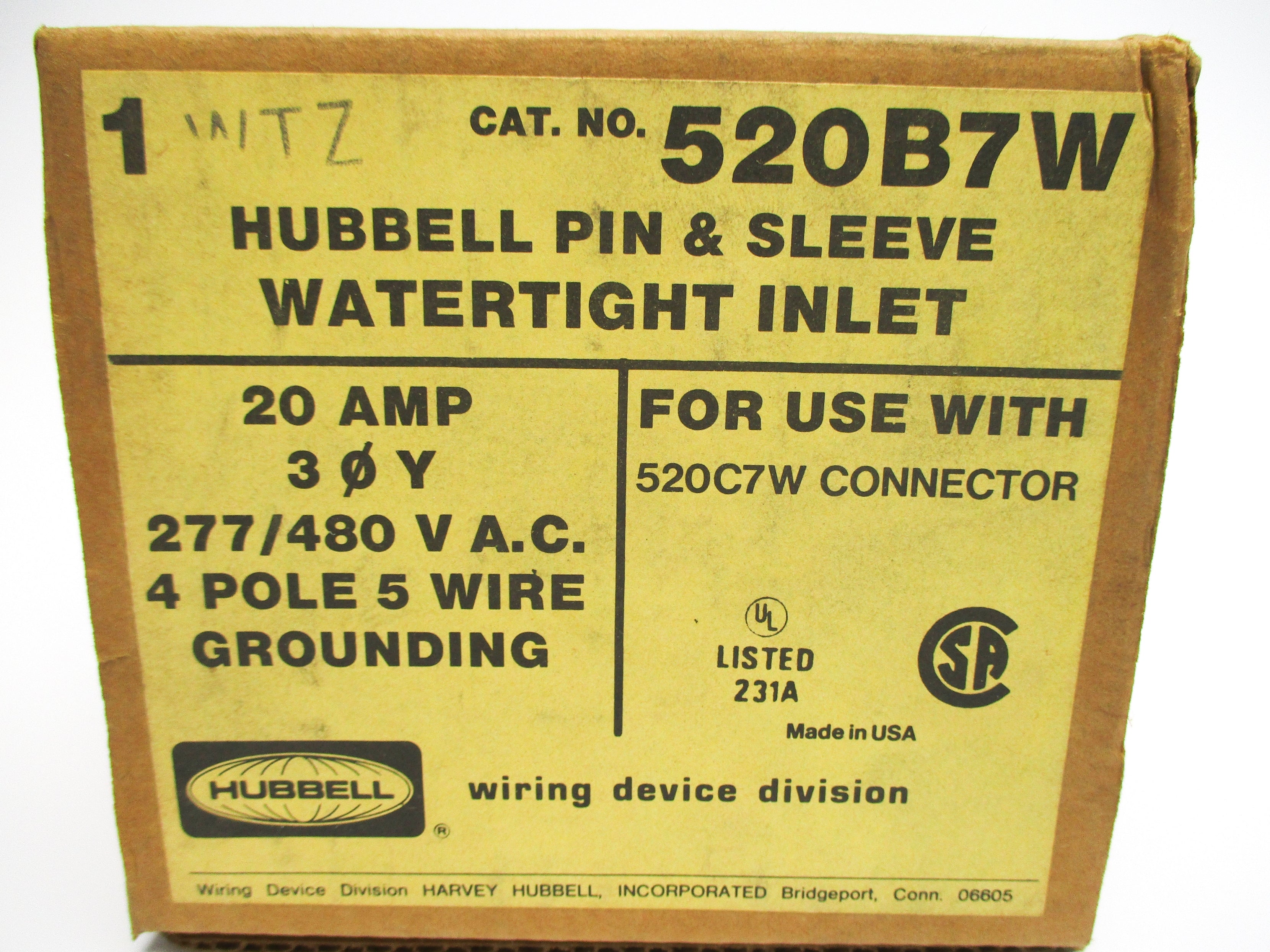 HUBBELL 520B7W NSMP