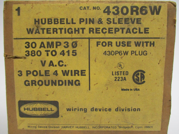 HUBBELL 430R6W NSMP