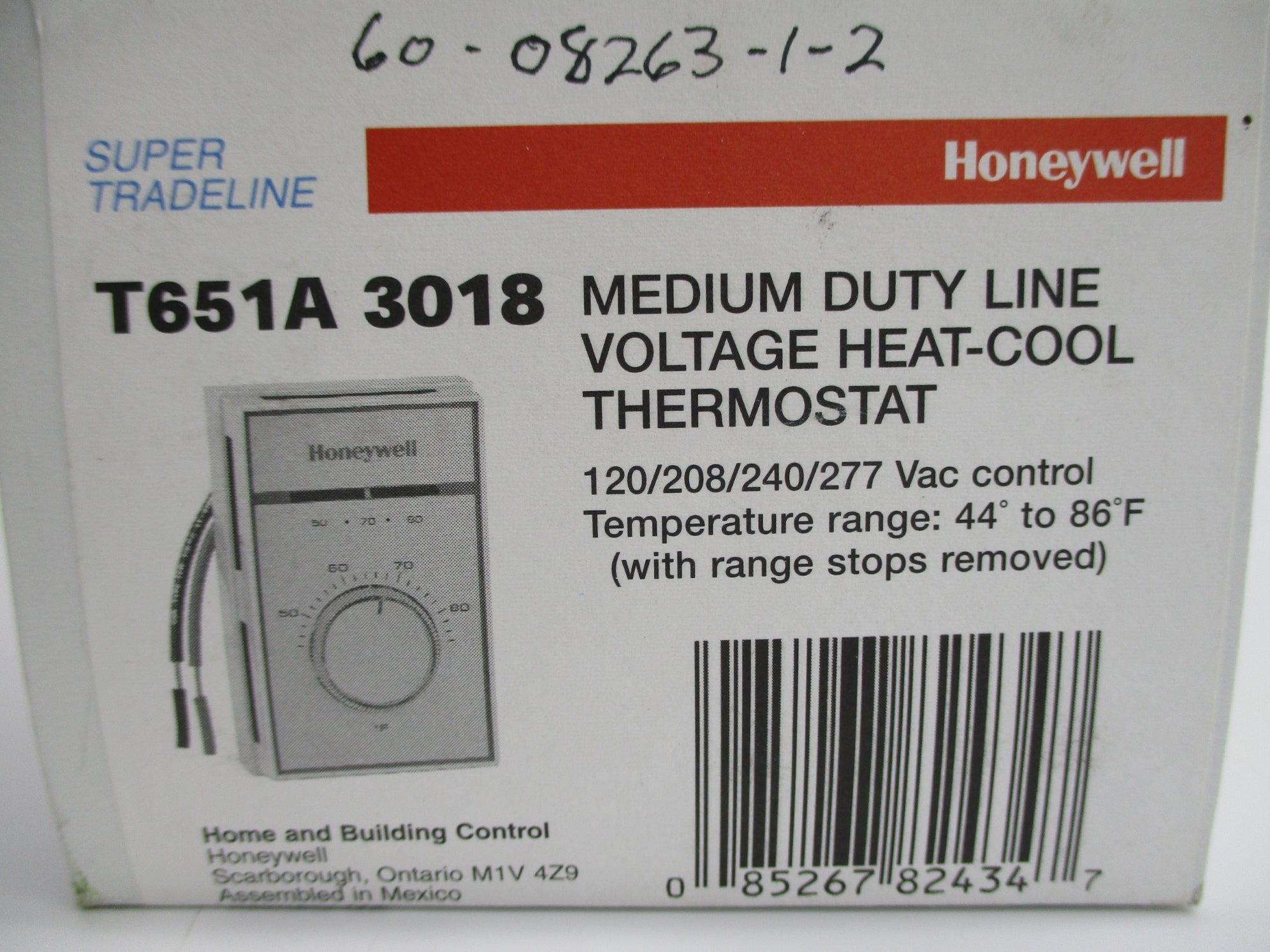 HONEYWELL T651A3018 277VAC 46-86'F NSMP