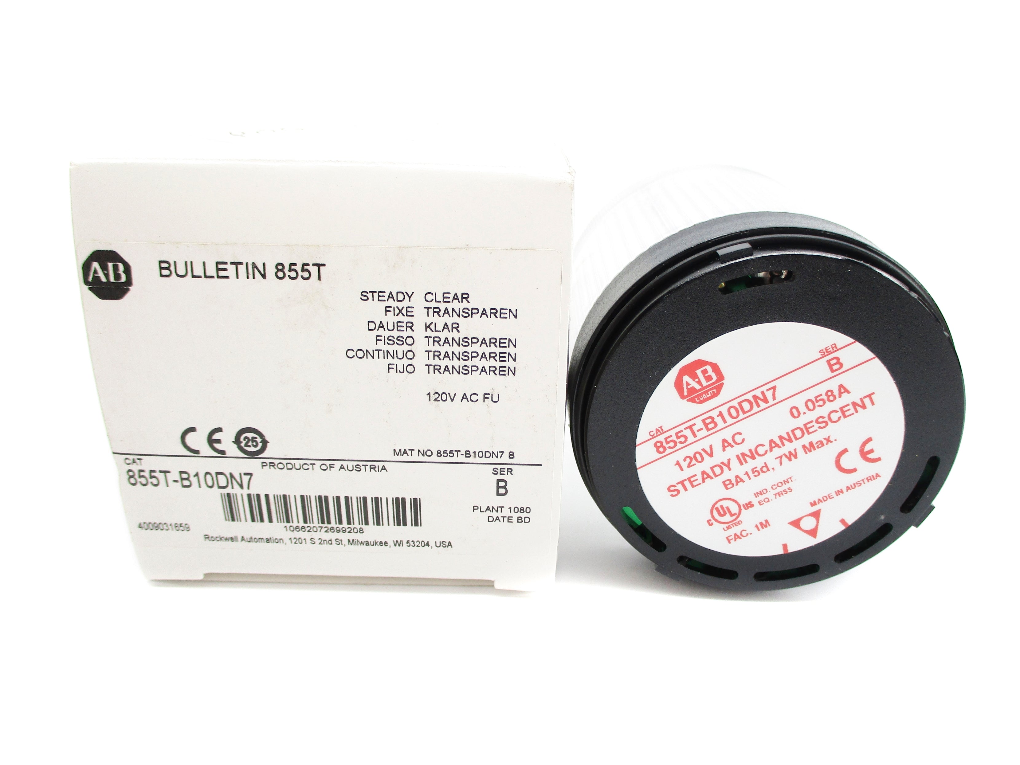 INDUSTRIAL SPARE PART 855T-B10DN7 SER. B 120VAC 0.058A (WH) NSMP