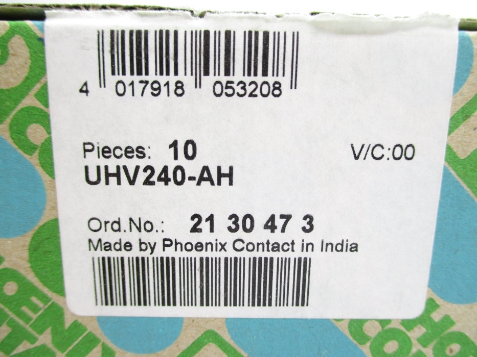 PHOENIX CONTACT UHV240-AH (PKG OF 10) NSMP