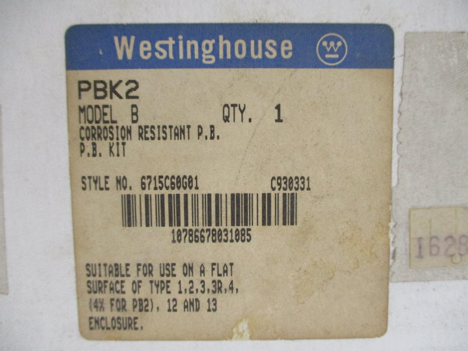 WESTINGHOUSE PBK2 6715C60G01 NSMP
