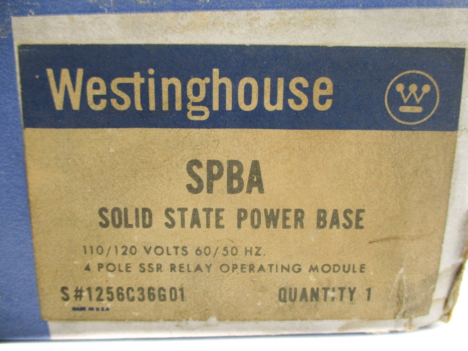 WESTINGHOUSE SPBA 1256C36G01 110/120V NSMP