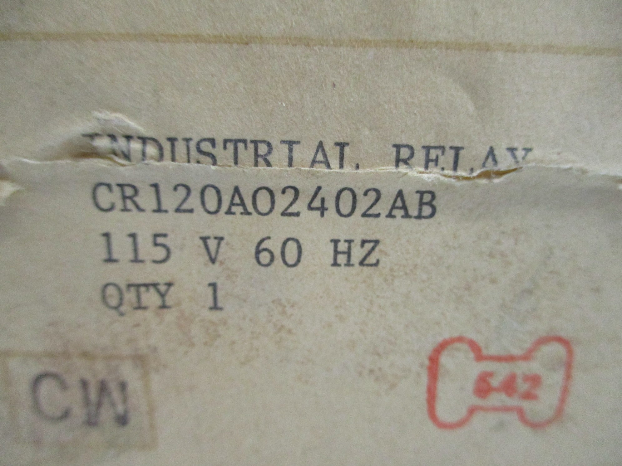 GENERAL ELECTRIC CR120A02402AB SER. A 115V 10A NSMP