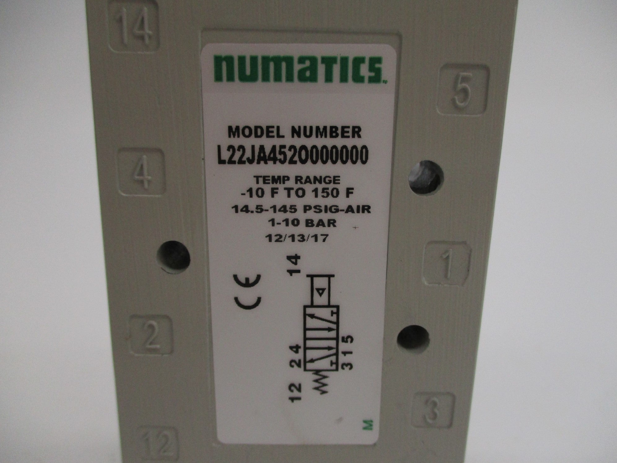 NUMATICS L22JA452O000000 14.5-145PSI NSNP
