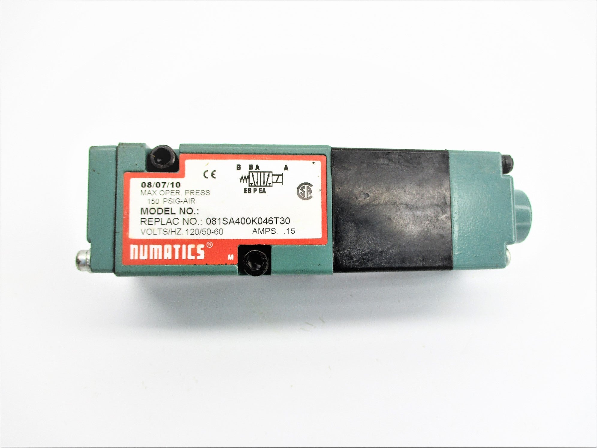 NUMATICS 081SA400K046T30 120V .15A 150PSI NSNP