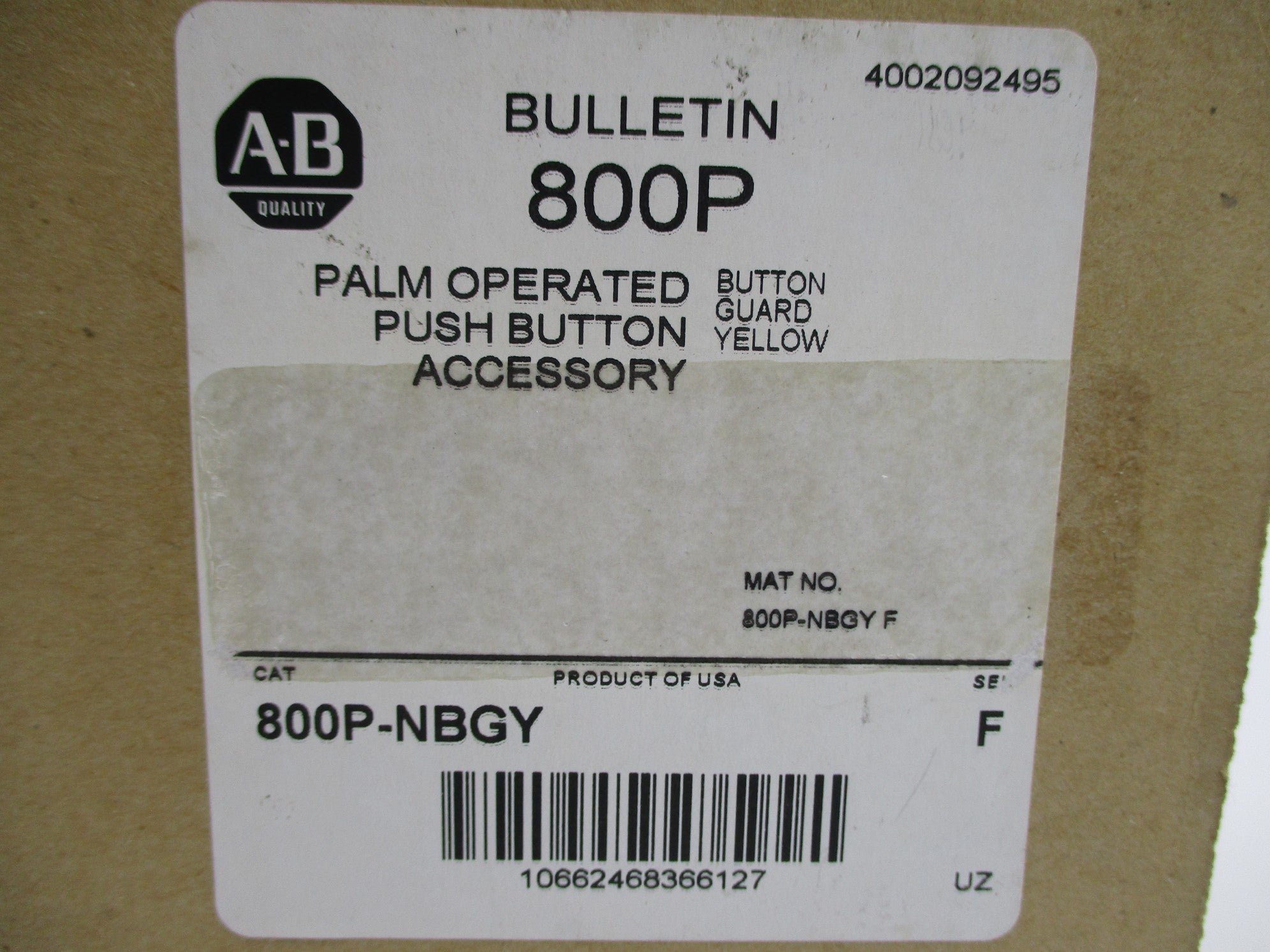INDUSTRIAL SPARE PART 800P-NBGY SER. F (BR/WH) NSMP