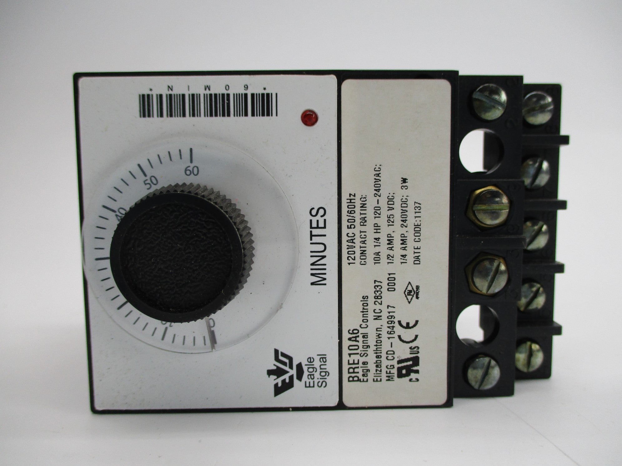 DANAHER INDUSTRIAL CONTROLS BRE10A6 120V 60MIN NSMP