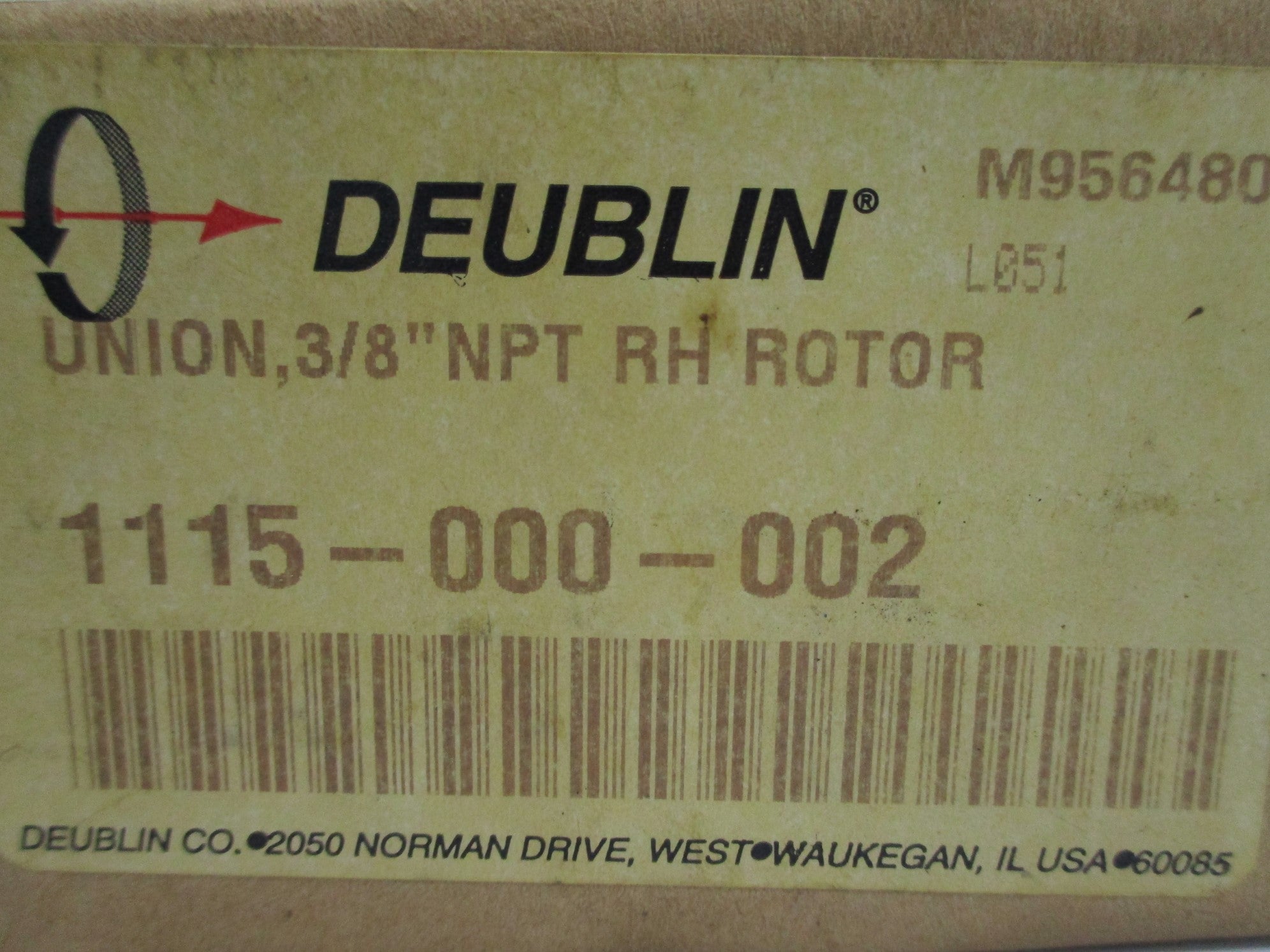 DEUBLIN 1115-000-002 3/8" NSMP