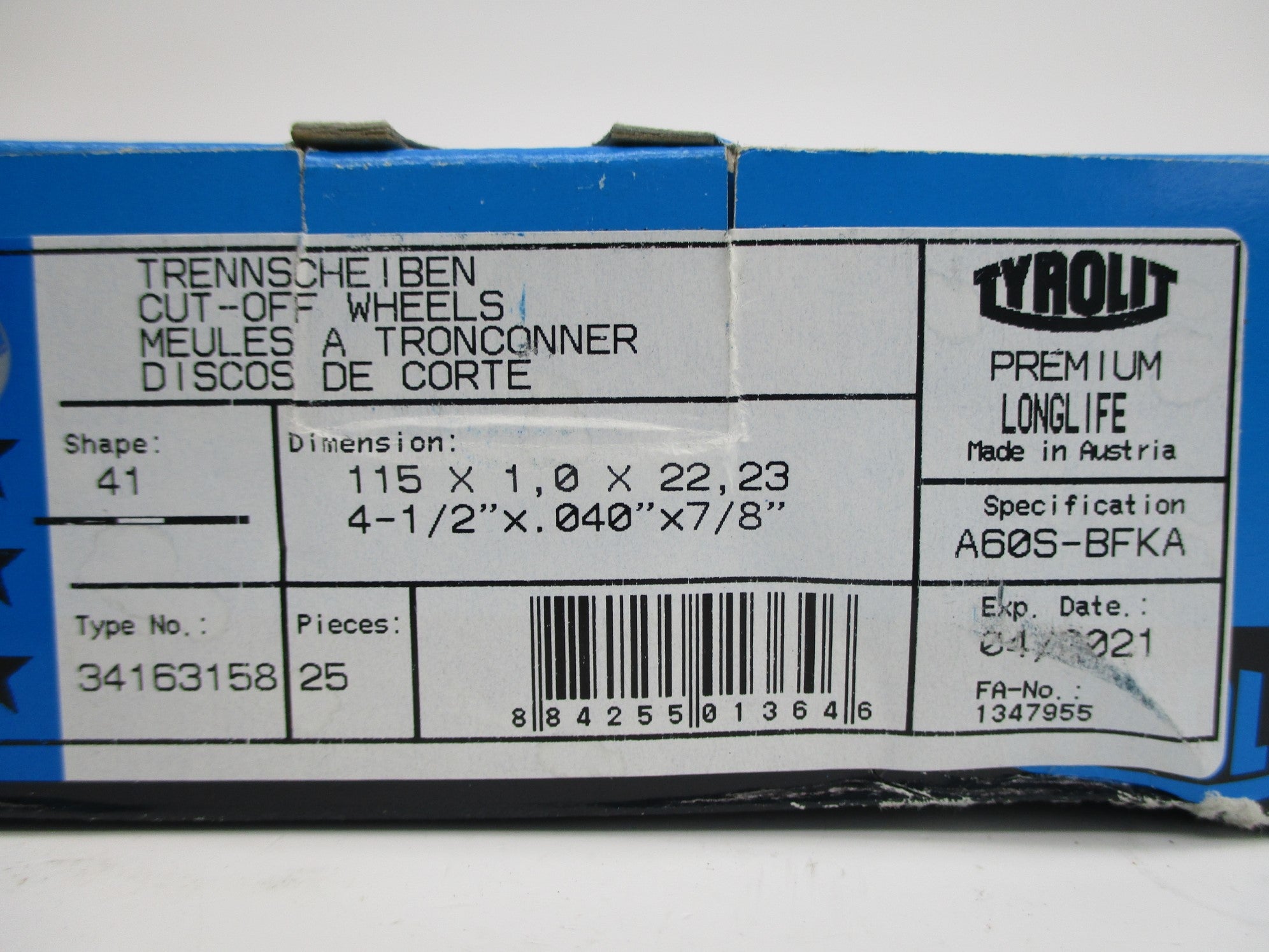 TYROLIT 34163158 (PKG OF 25) NSMP