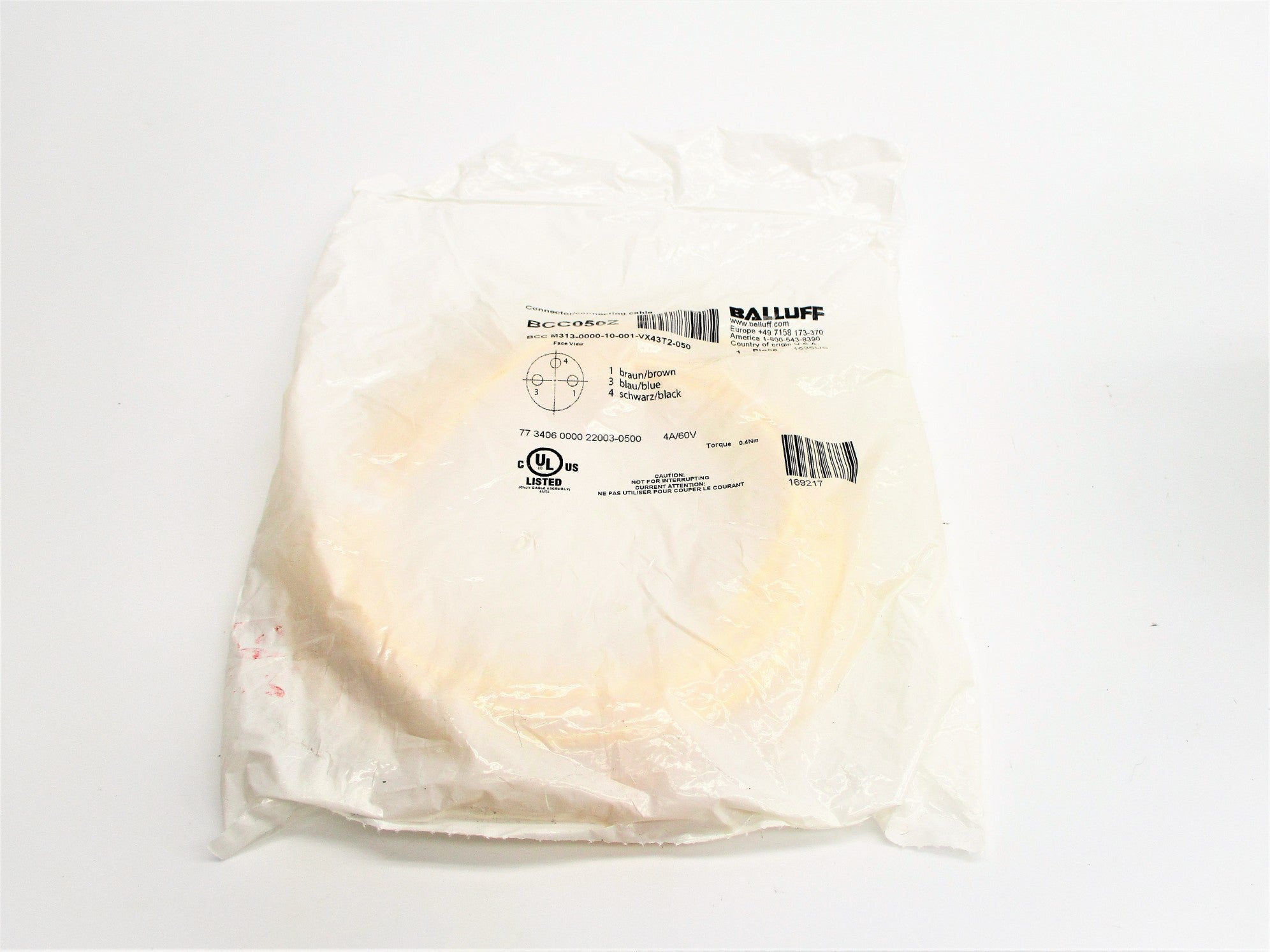 BALLUFF BCCM313-0000-10-001-VX43T2-050 BCC050Z 60V 4A NSMP