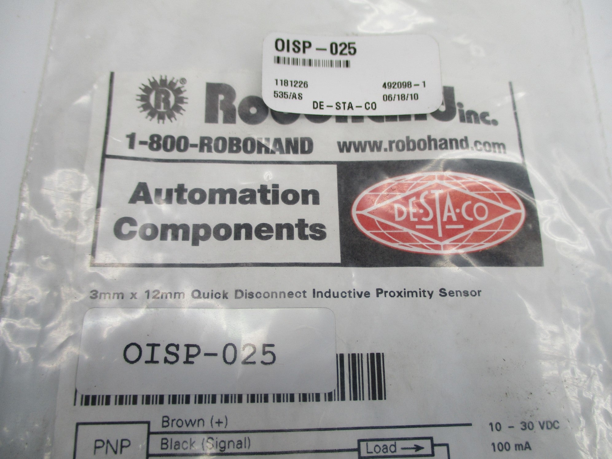 ROBOHAND OISP-025 (AS PICTURED) NSMP