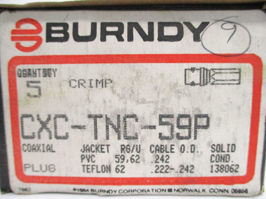 BURNDY CXC-TNC-59P (PKG OF 5) NSMP