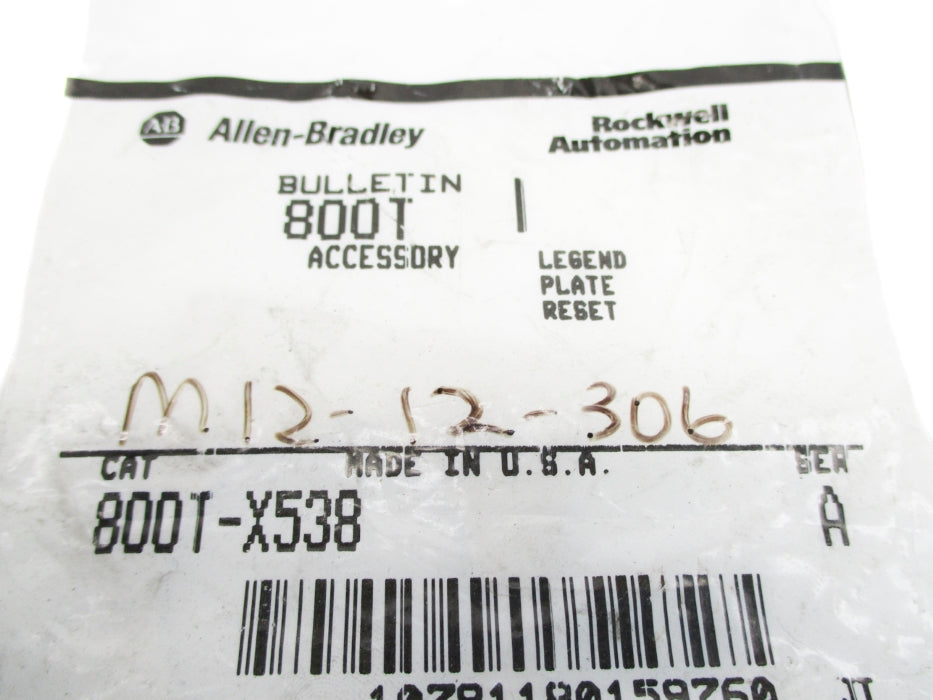 INDUSTRIAL SPARE PART 800T-X538 SER. A NSMP