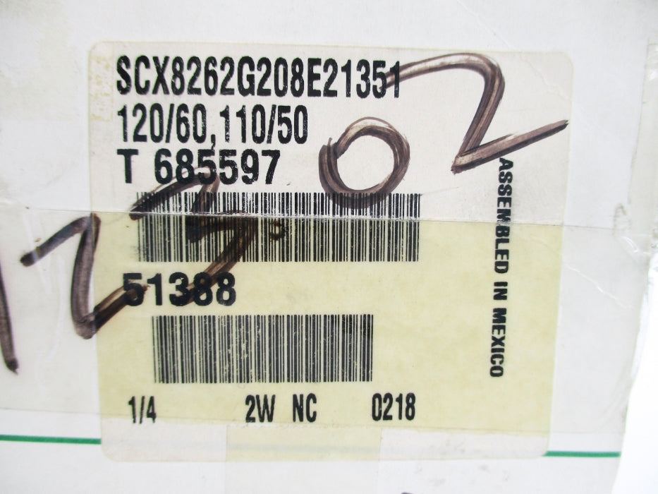 ASCO SCX8262G208E21351 110/120V 80PSI NSMP