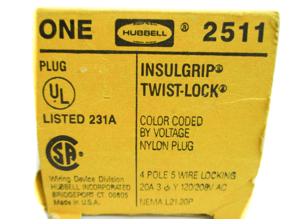 HUBBELL 2511 120/480VAC 20A NSMP