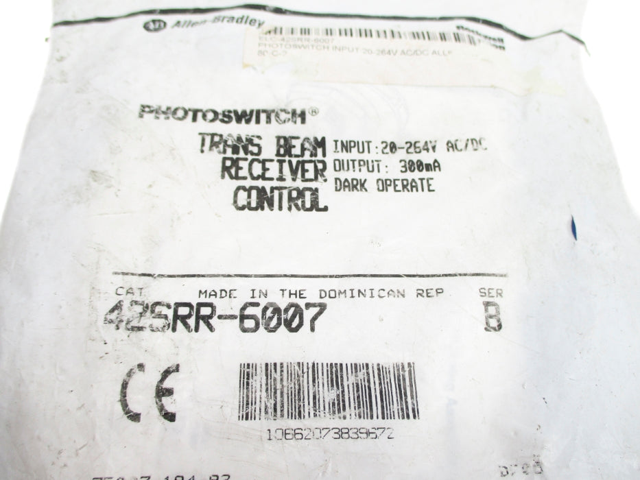 ALLEN BRADLEY 42SRR-6007 SER. B 20-264VAC/DC NSMP