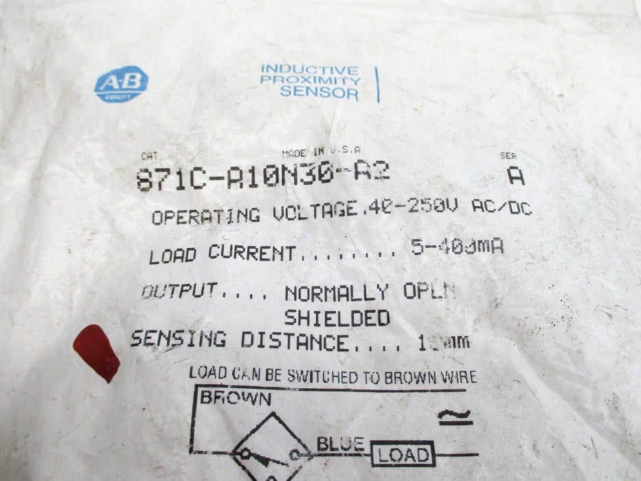 INDUSTRIAL SPARE PART 871C-A10N30-A2 SER. A 40-250VAC/DC NSMP