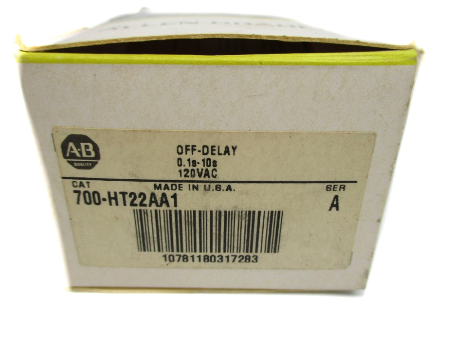 INDUSTRIAL SPARE PART 700-HT22AA1 SER. A 120VAC 10A 0.1-10S (BK/YL) NSMP