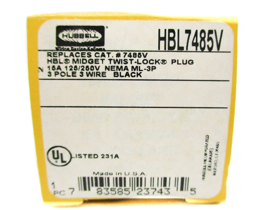 HUBBELL HBL7485V 125/250V 15A NSMP