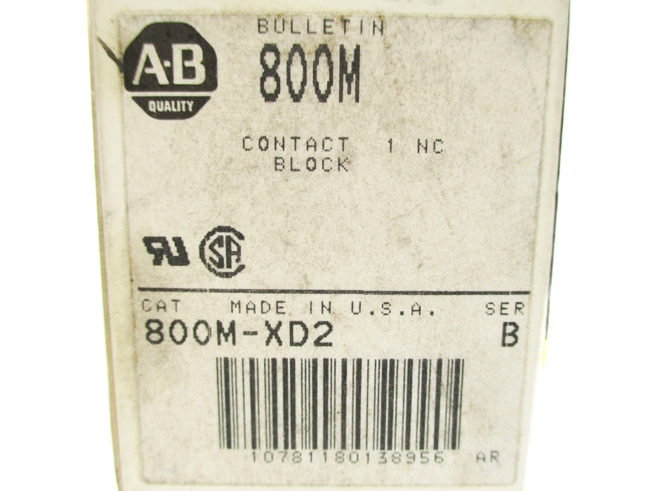 INDUSTRIAL SPARE PART 800M-XD2 SER. B (BK/YL) NSMP