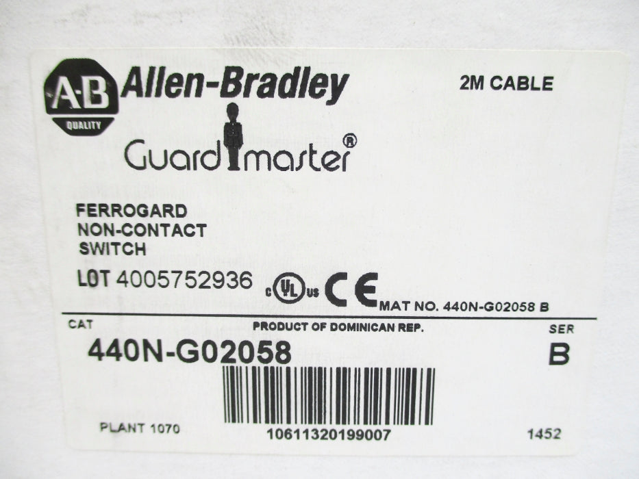 INDUSTRIAL SPARE PART 440N-G02058 SER. B (WH) NSMP